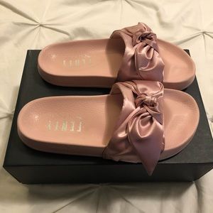 Puma x Fenty Pink Bow Slides